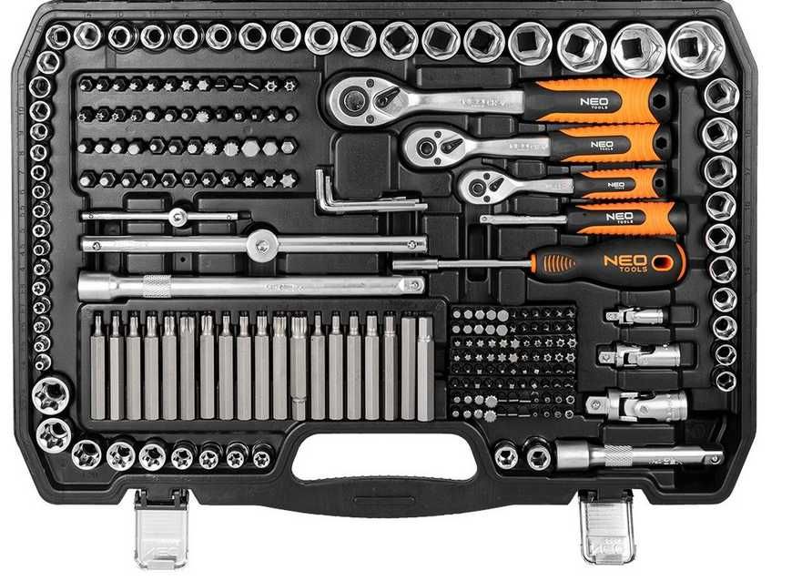 NOWY mega zestaw kluczy narzędzi Neo Tools 10-218 1/2" 3/8" 1/4" 300el
