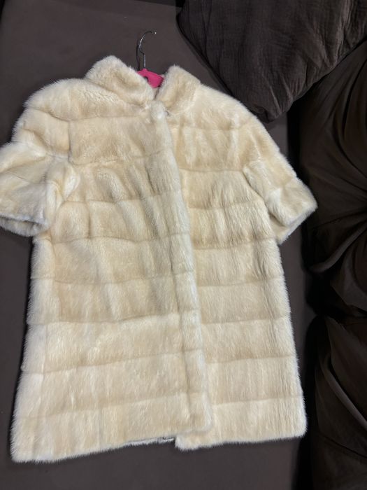 Норковая шуба бежевая