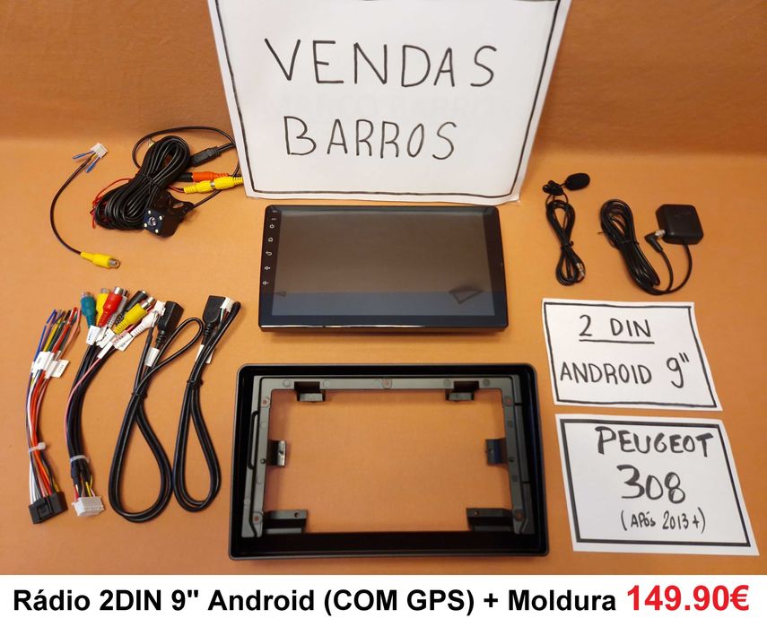(NOVO) Rádio 2DIN 9" [4+64GB] • PEUGEOT 308 / RCZ • Android