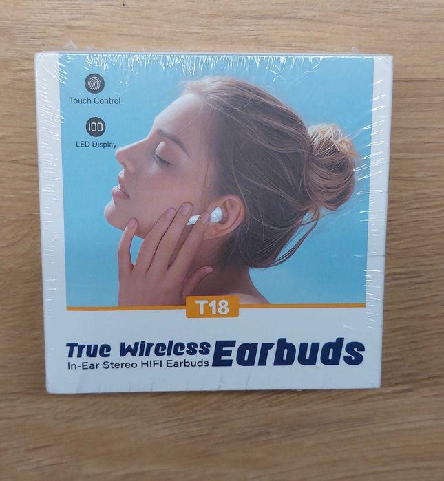 Sľuchawki bluetooth True Wireless EARBUDS T18 - LCD - DOTYKOWE