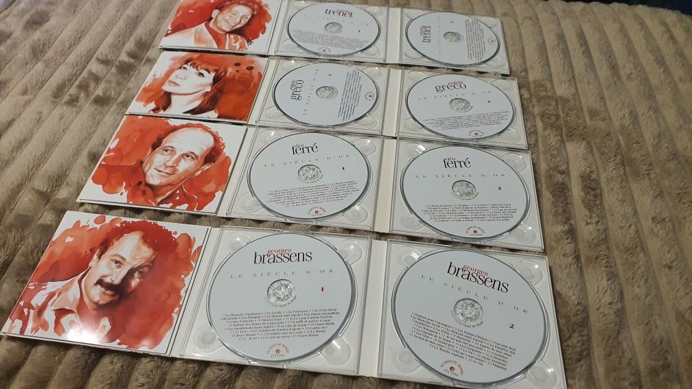 CD Le Siècle D'or Gréco , Brassens , Ferré , Trénet  8szt płyt.
