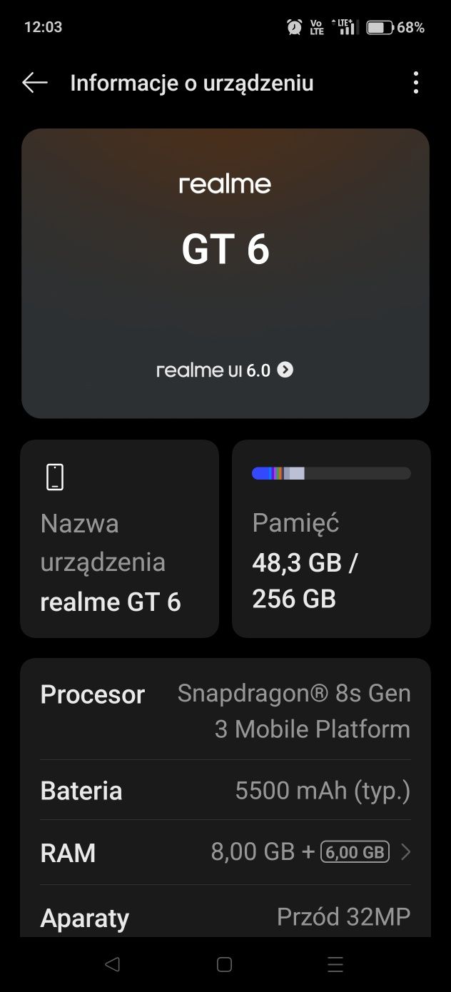 Sprzedam Realme GT 6  12.256