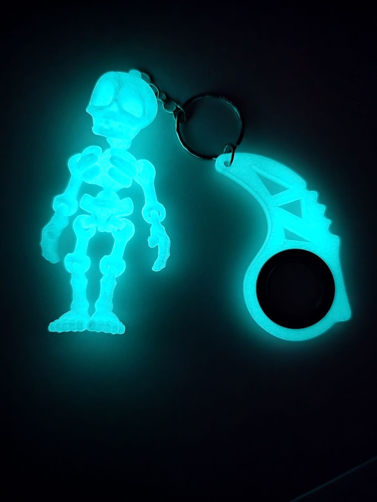 Brelok Szkielet Nocny Blask + KeySpinner 3D - Keyrambit KeyFlipper