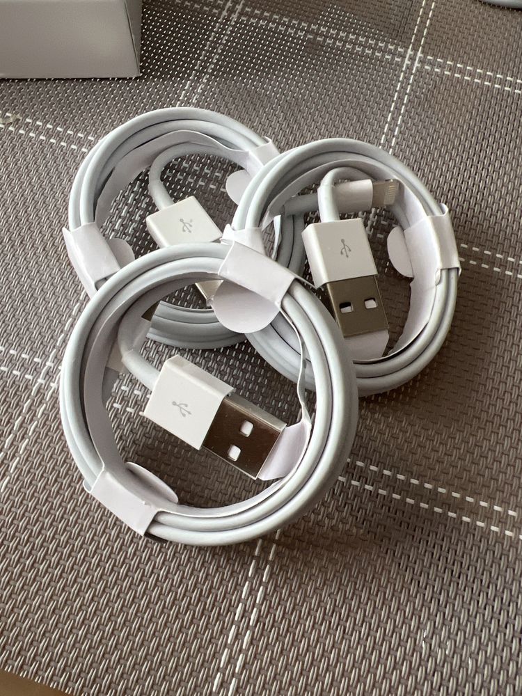 3x Kabel USB do iPhone 6,7,8,X,11,12,13,14 1metr 1:1