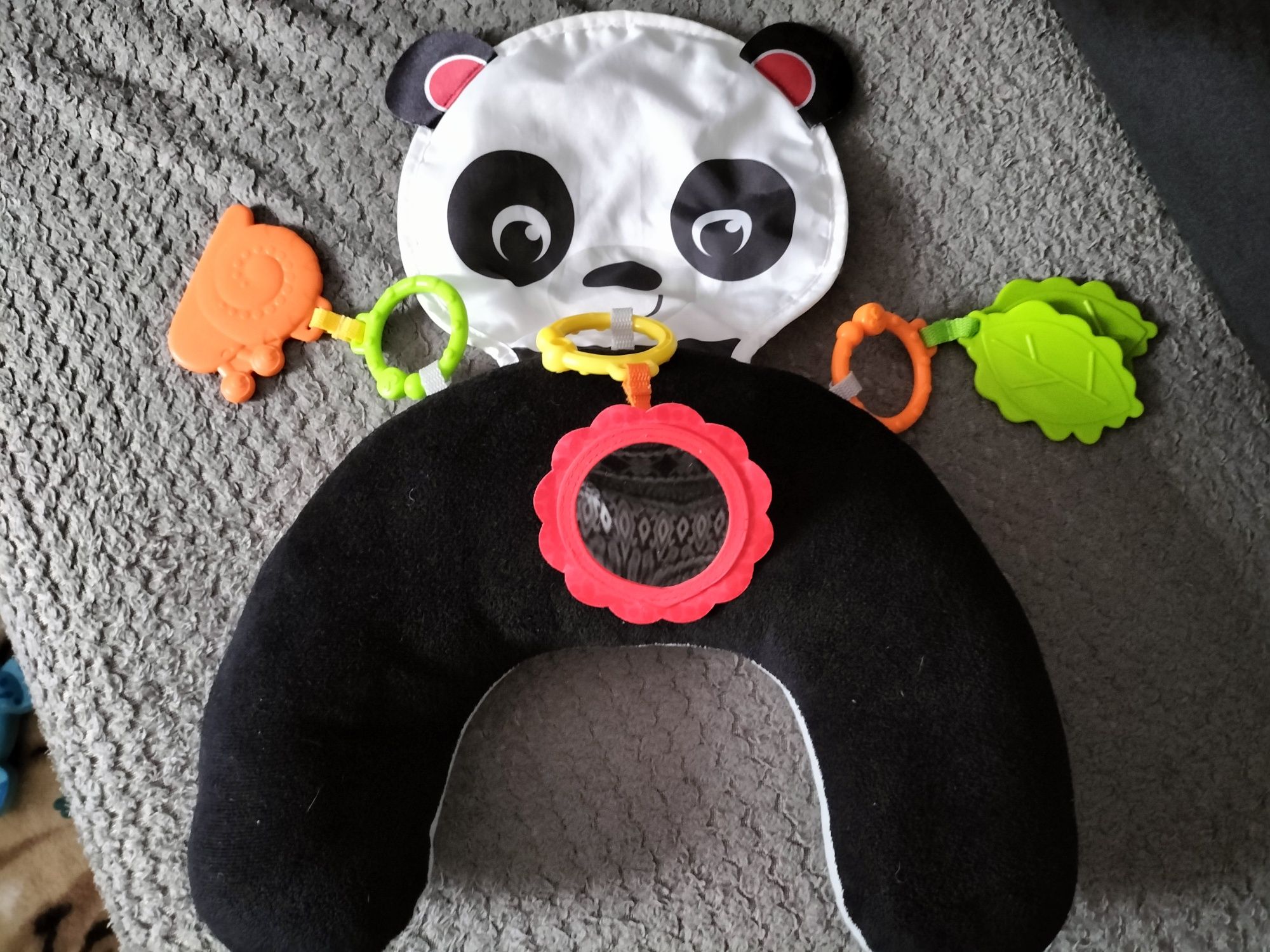 Poduszka Panda rogal pod brzuszek Fisher Price + mata wodna nowa