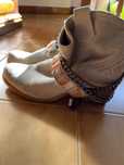 Botins western, faux suede