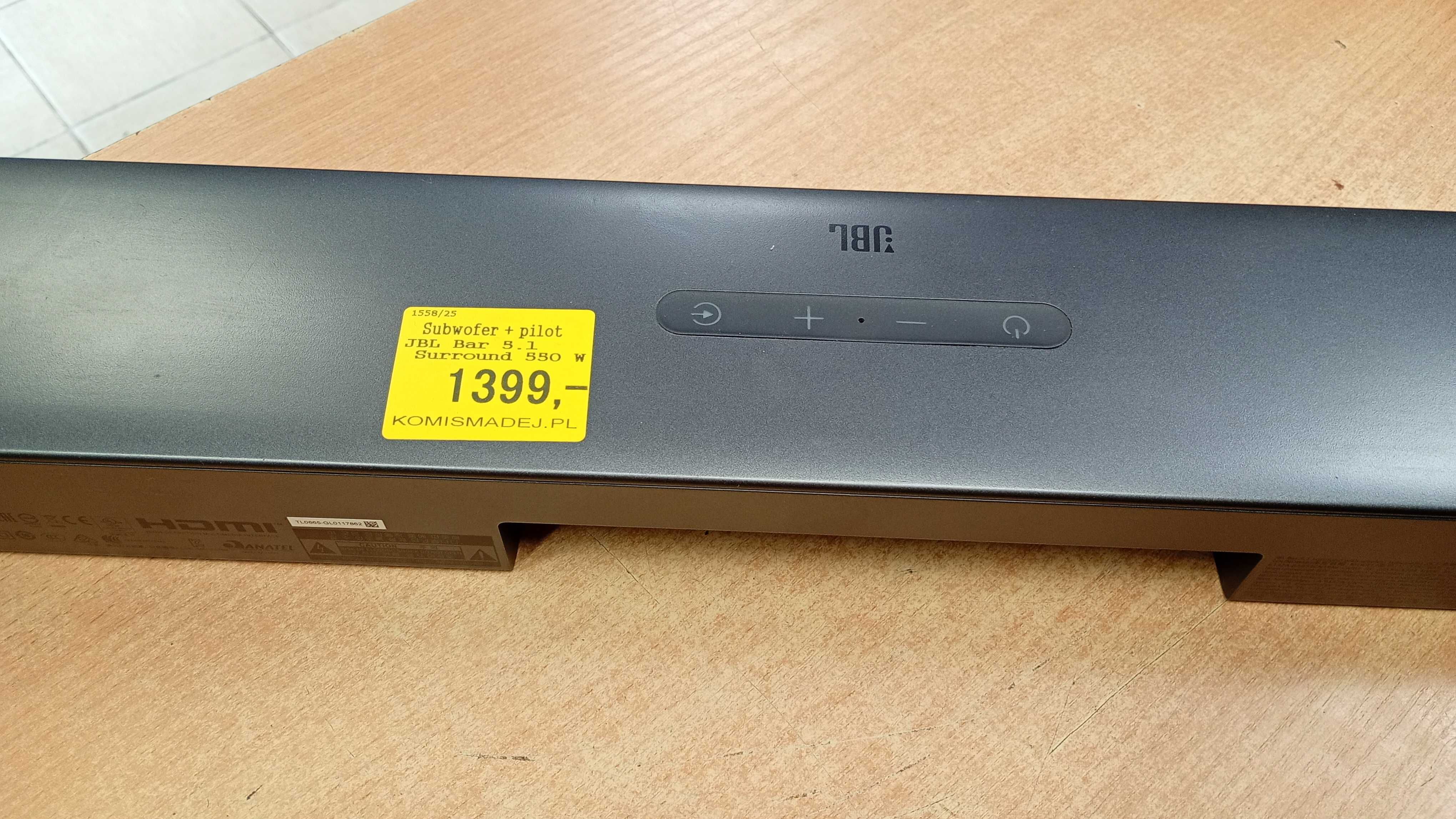Soundbar JBL BAR 5.1 +Surround 550W +pilot -Komis MADEJ Dębica