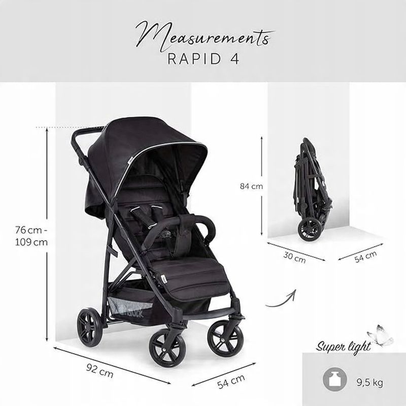 Wózek spacerowy Hauck Rapid 4 black