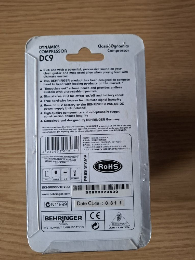 Behringer DC9 Dynamic Compressor kopia:MXR M-102 Dyna Comp