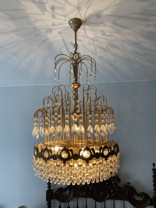 Candeeiro vintage em cristal