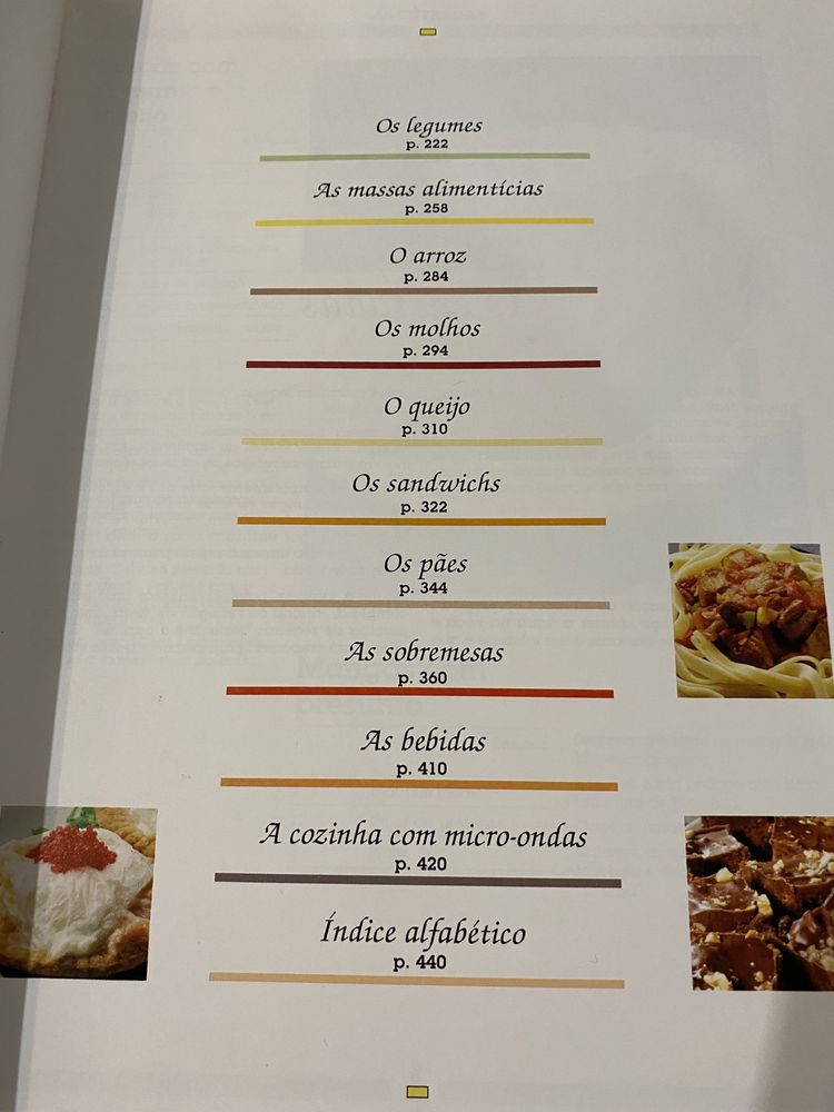 Livro de culinária Prazeres da Boa Mesa