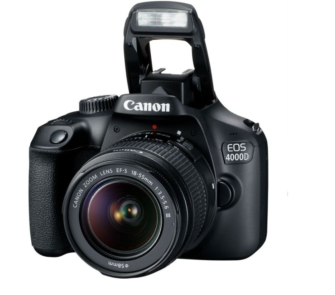 Canon EOS 4000D czarny + 18-55mm. Zestaw. Super stan.