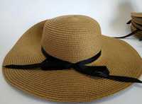 Новая шляпа из натуральной соломы, широкополая 12см | Летняя пляжная