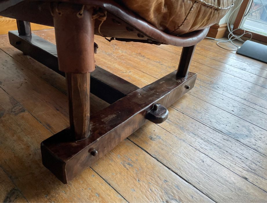 Brazylijski fotel tzw tripod mid century w stylu Jean Gillon