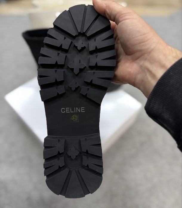 Жіночі ботинки черевики Celine bullky laced челси зимові