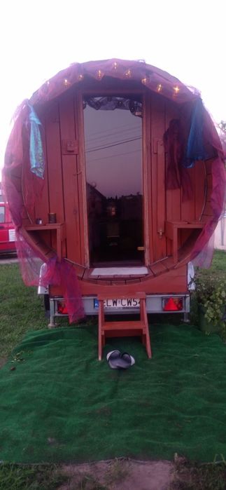 Sauna mobilna opalana drewnem do wynajecia długi weekend, impreza