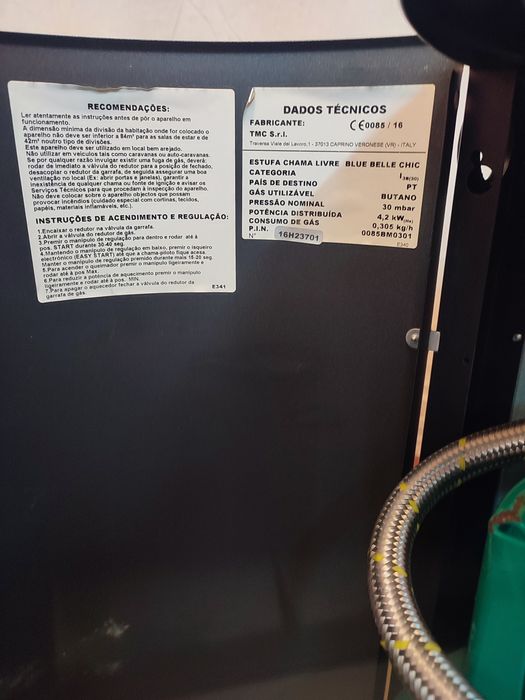 Aquecedor a gás com botija