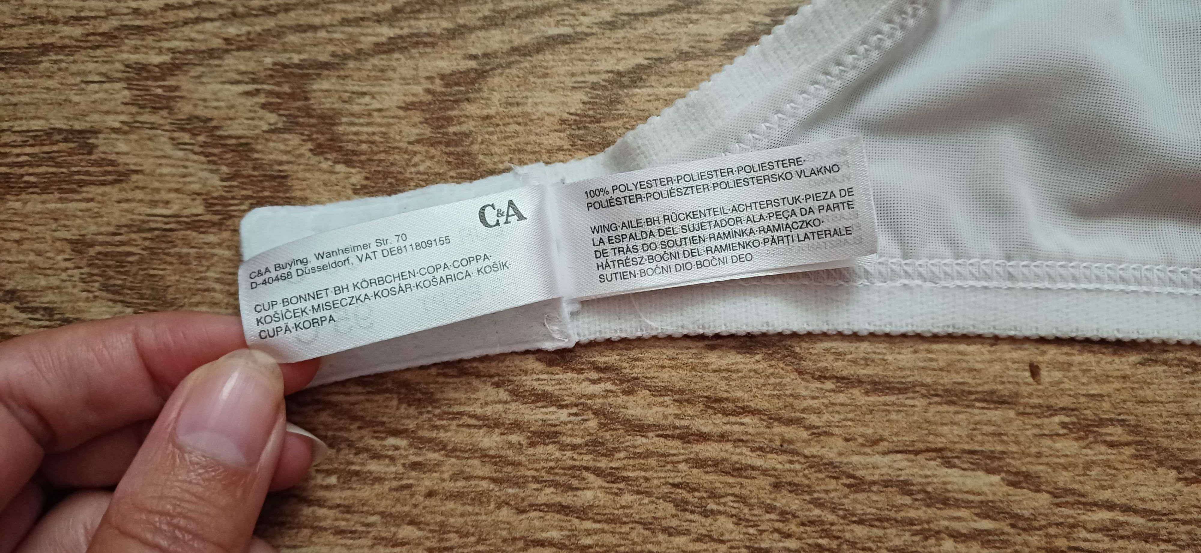 Zestaw 2 białych biustonoszy r. 80 C# Valessa# C&A