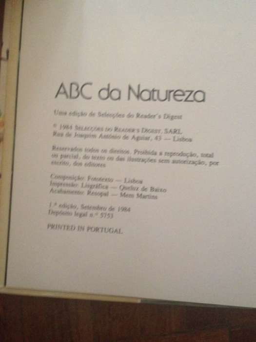 Livro "ABC da natureza"