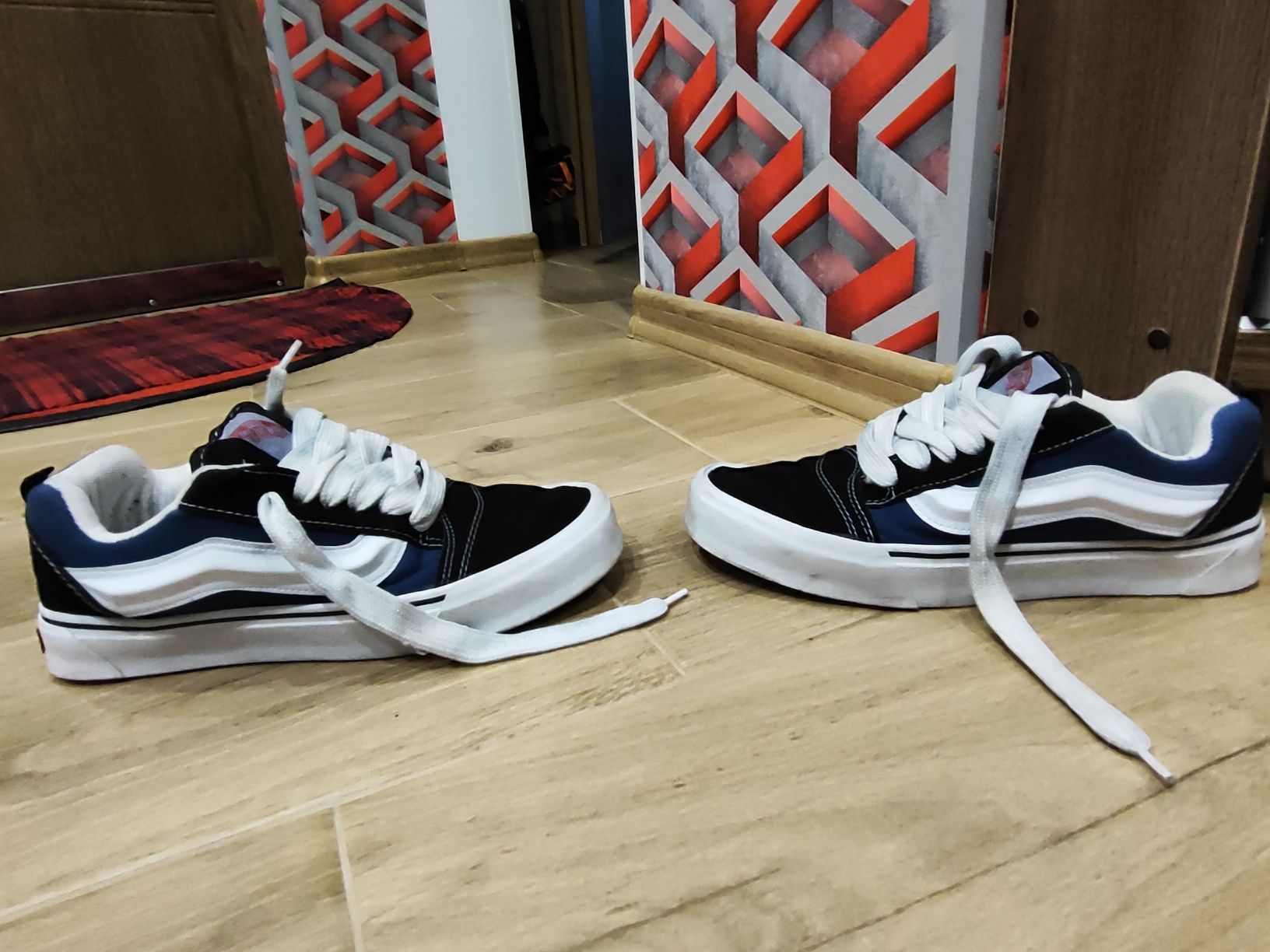 Vans knu skool white blue