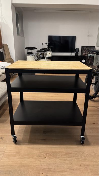 Mesa estante Rack c/ rodas prateleiras p/ Terrario 84cm X 54 x 88cm