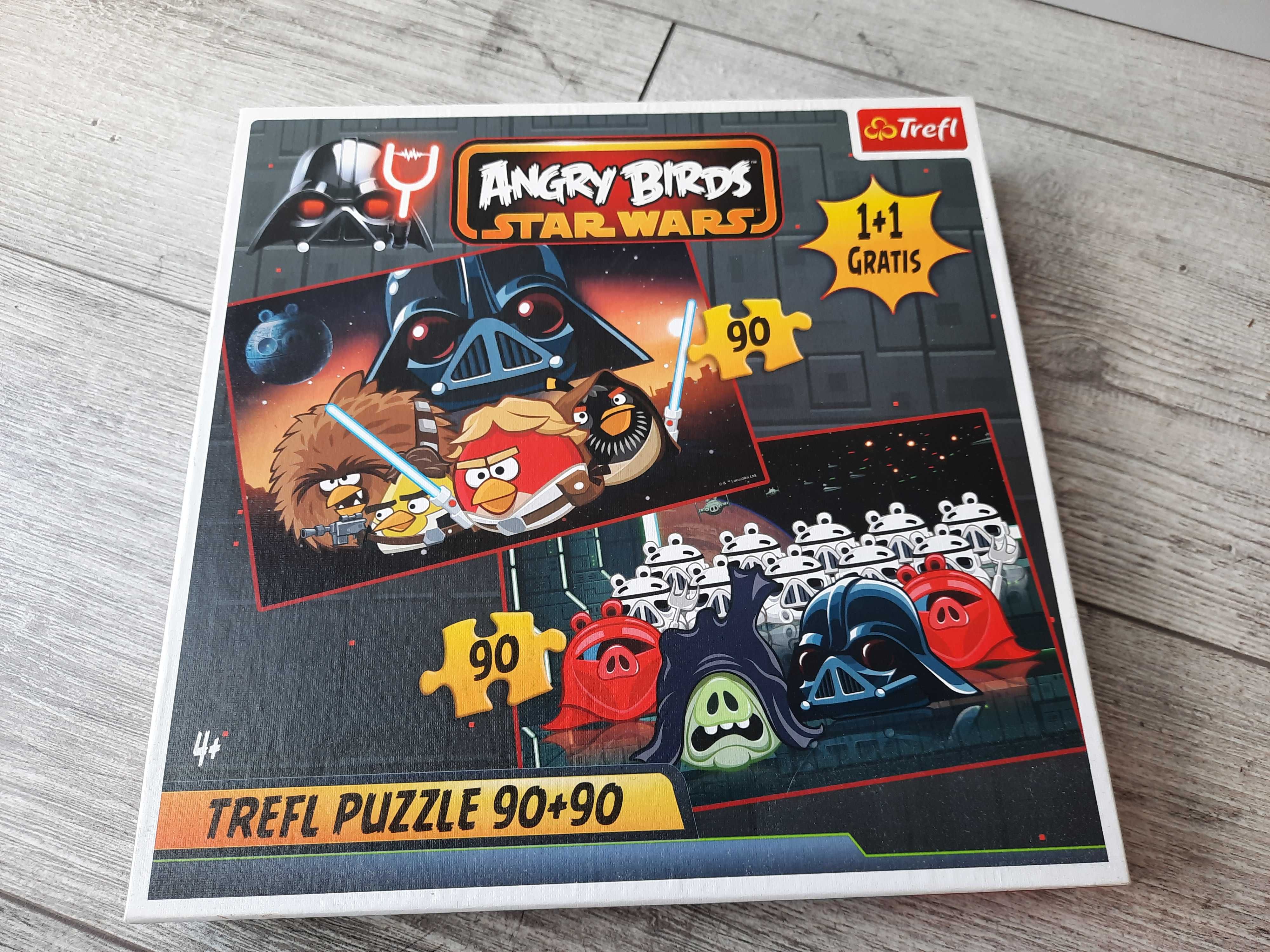 Sprzedam Puzzle Trefl Angry Birds Star Wars 2 obrazki po 90 elementów