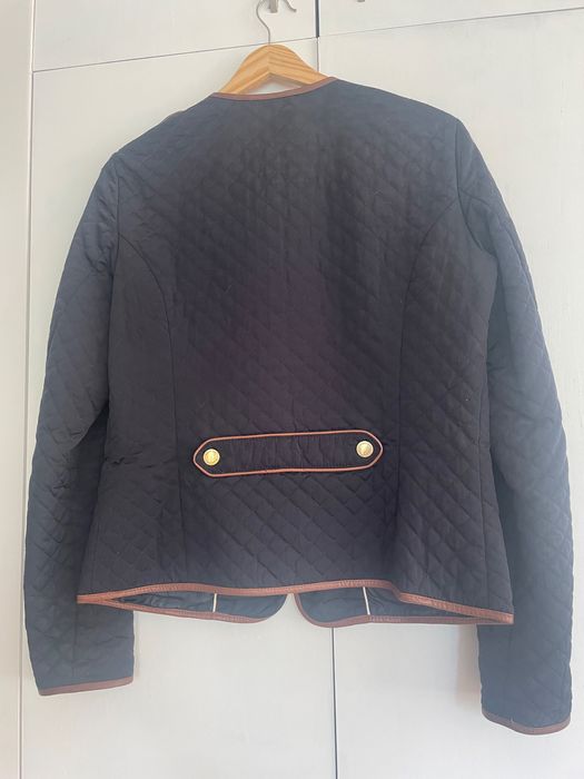 Massimo Dutti Kurtka przejściowa pikowana granatowa