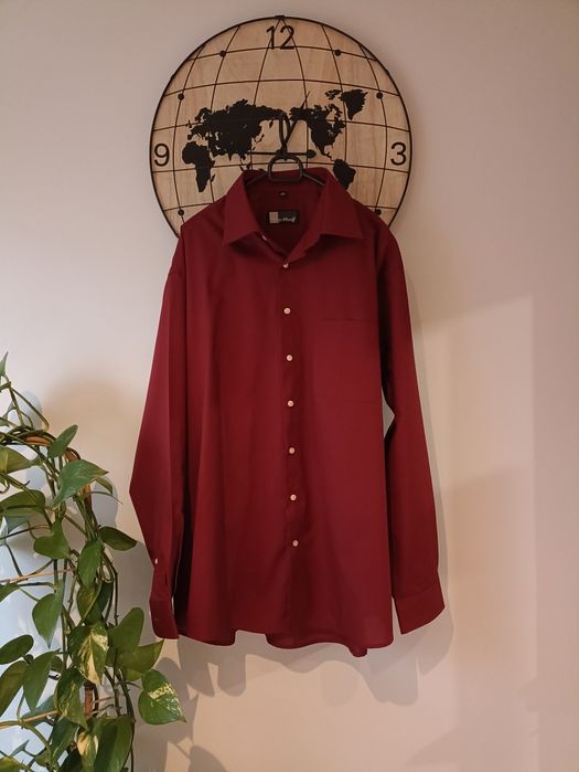 Koszula z długim rękawem bordowa roz.XL