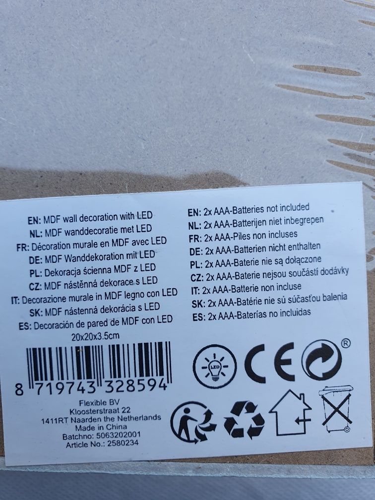 Obrazek dekoracja lampka led. Nowa