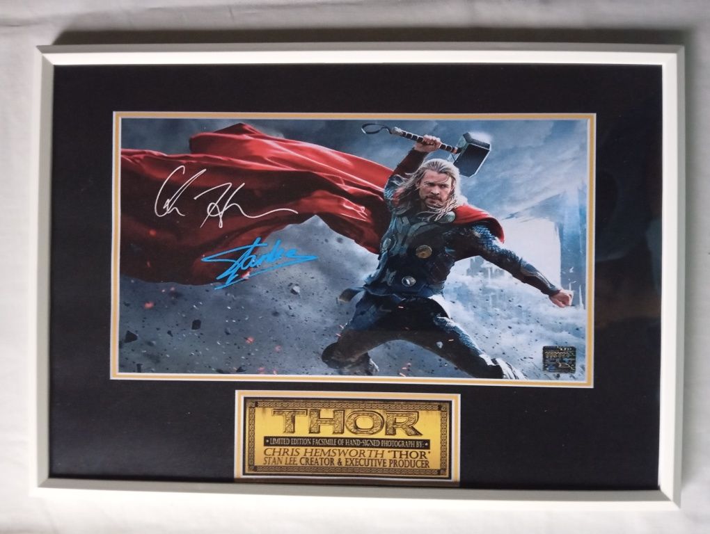 Moldura Filme Thor com Autógrafos (A4)