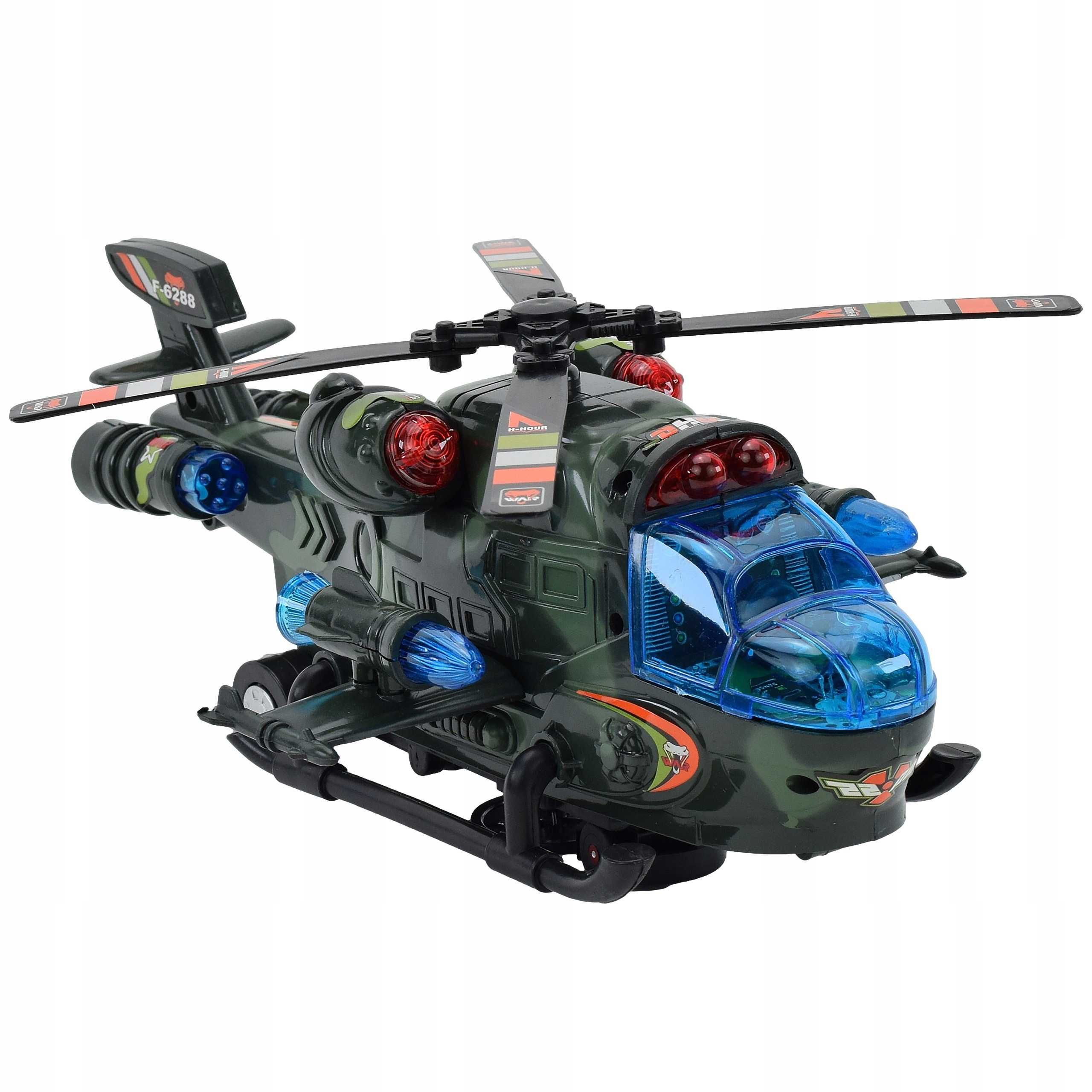 Helikopter interaktywny wojskowy jeździ świeci gra