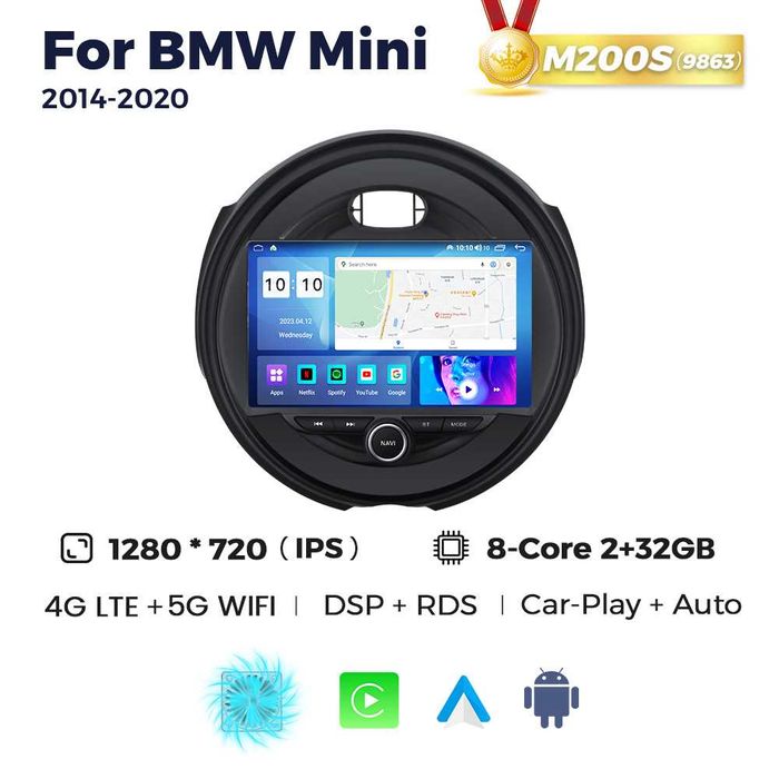 Штатна Магнітола BMW Mini 2014-2016 Android GPS Навігація CarPlay