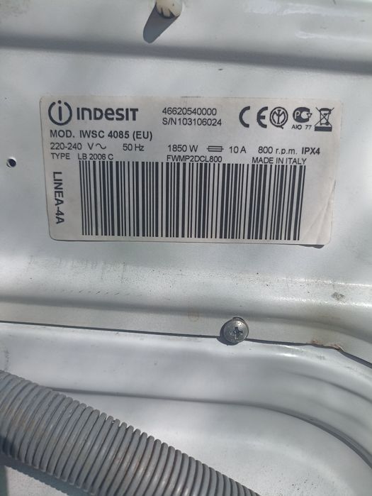 Запчастини до пральної машини індезіт iwsc4085