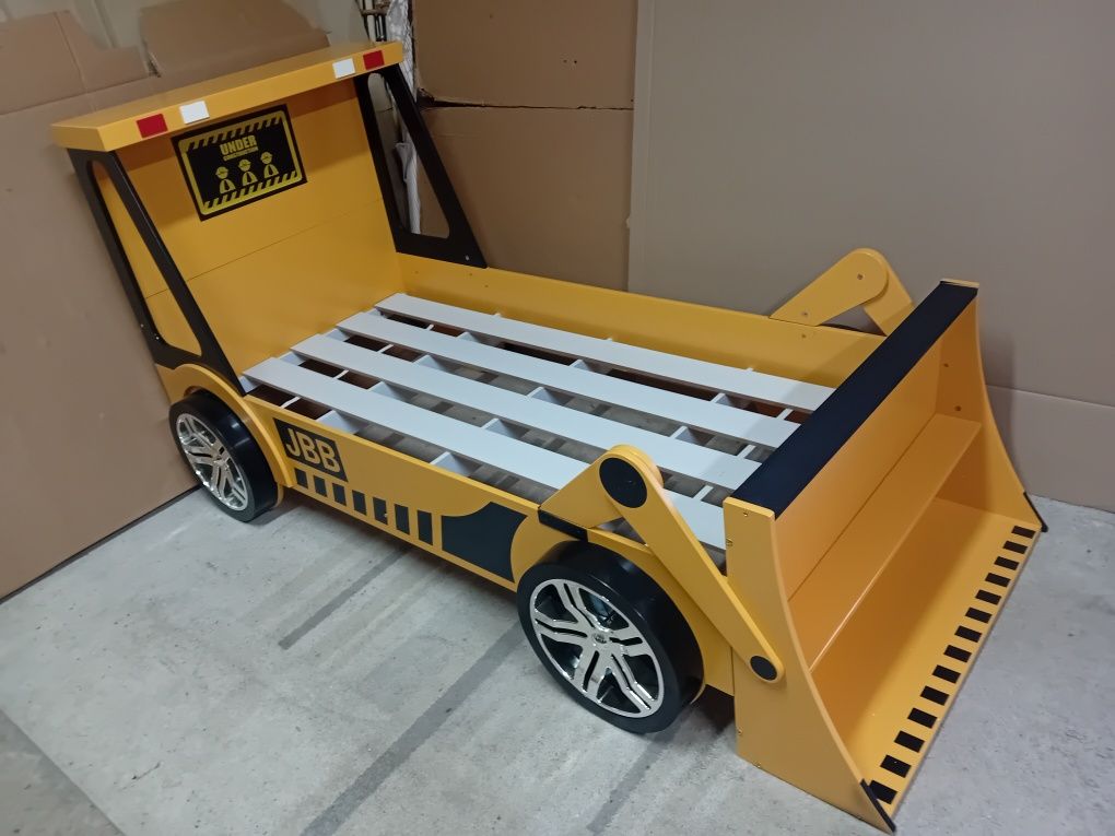 Łóżko dziecięce spychacz materac hilding 190x90 w dobrym stanie transp