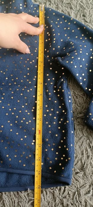 Bluza polar h&m 104 granatowy w kropki