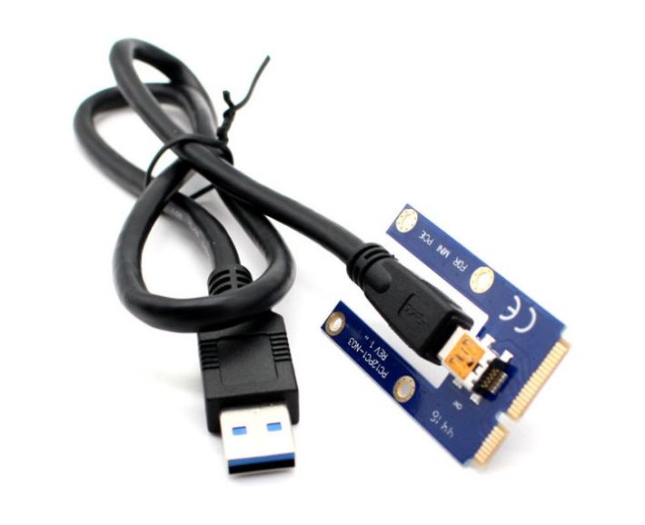 Riser Райзер Mini PCI-E -> USB 3.0 плата+USB шнур МИНИ PCI-E/ exp gdc