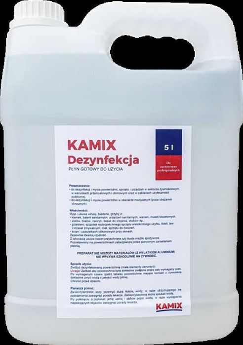 Płyn do dezynfekcji powierzchni KAMIX 5L na wirusy bez alkoholu