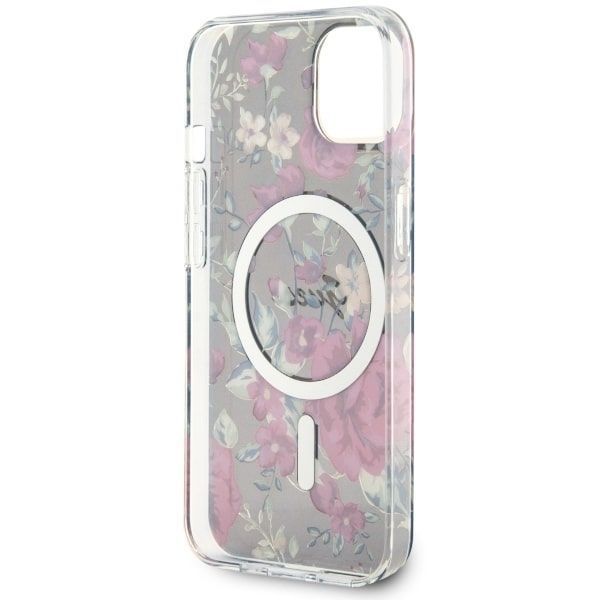 Guess Flower MagSafe Etui iPhone 14 / 15 / 13 6.1" Zielony/Khaki