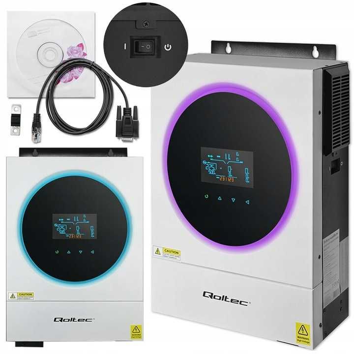 Гібридний  сонячний інвертор Qoltec 6000 VА/6000 W  | 120А