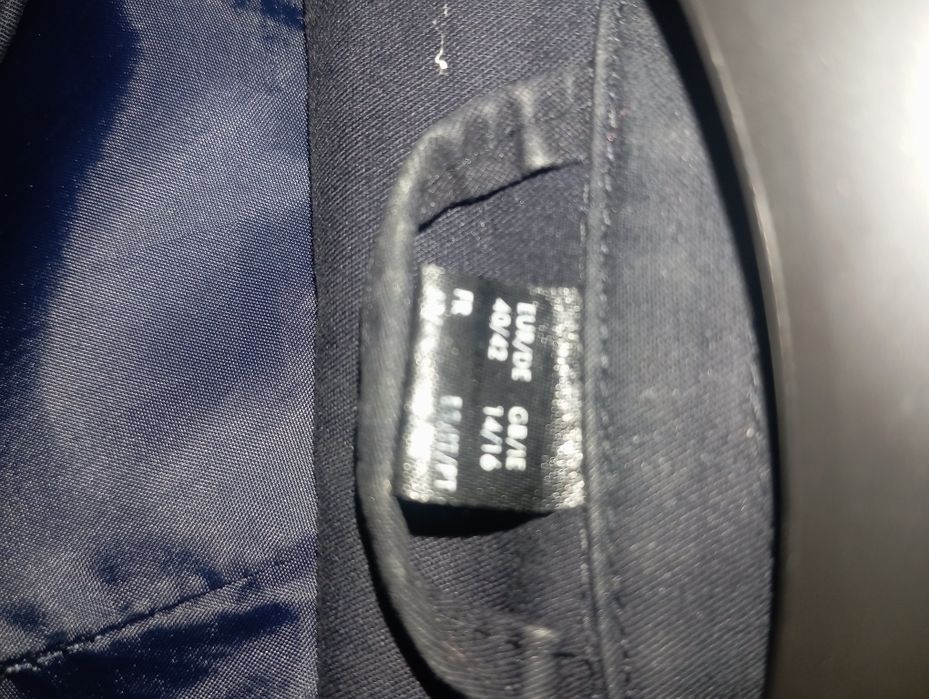 Gabardina azul a 3/4