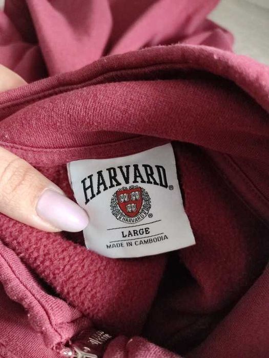 Bluza bordowa hoodie zamek Harvard 42/44