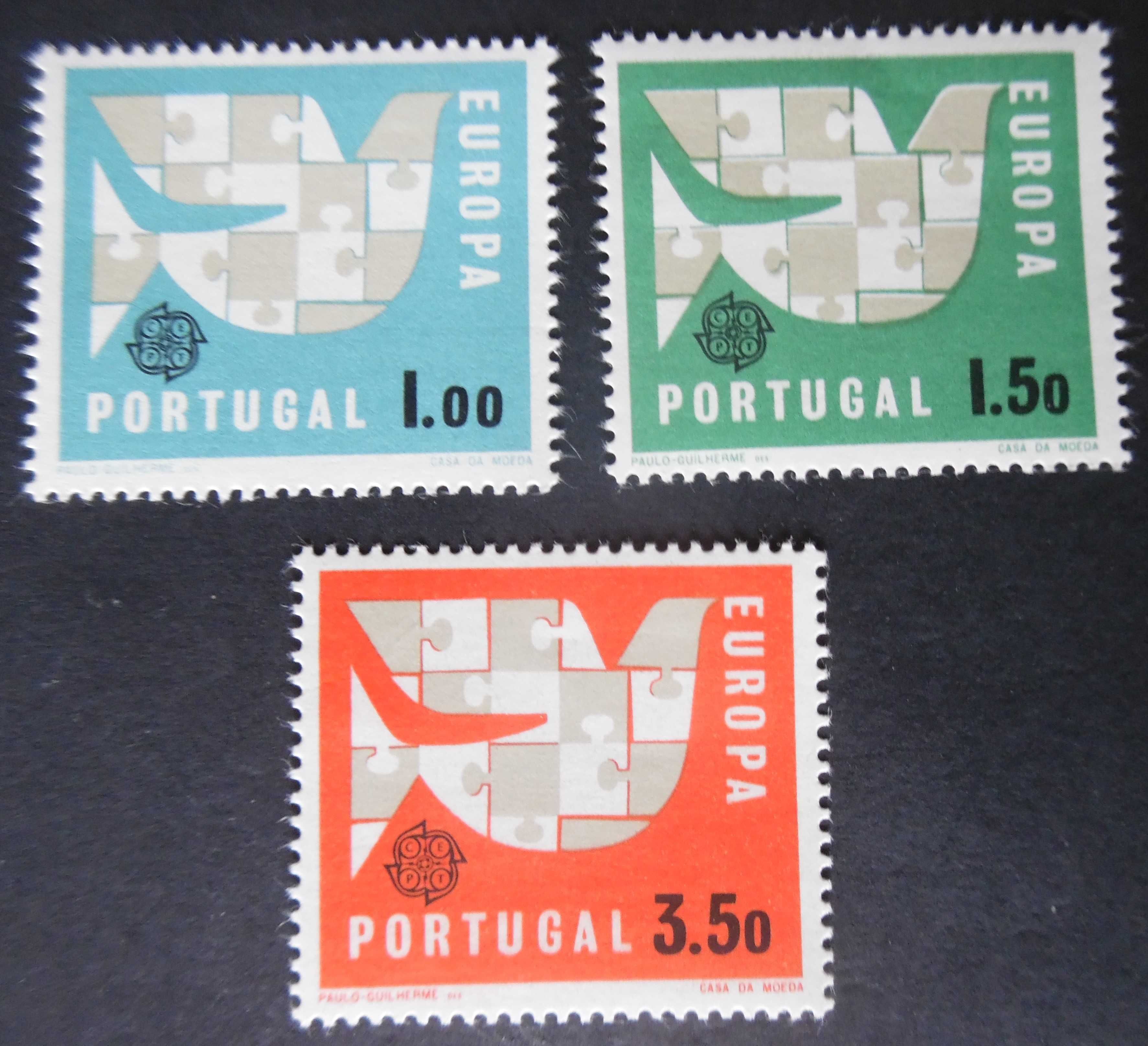 Selos Portugal 1963-Europa CEPT Completo Novos s/ marca charneira