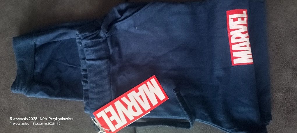 Spodnie dresowe chłopięce nowe bawełna 164 marvel