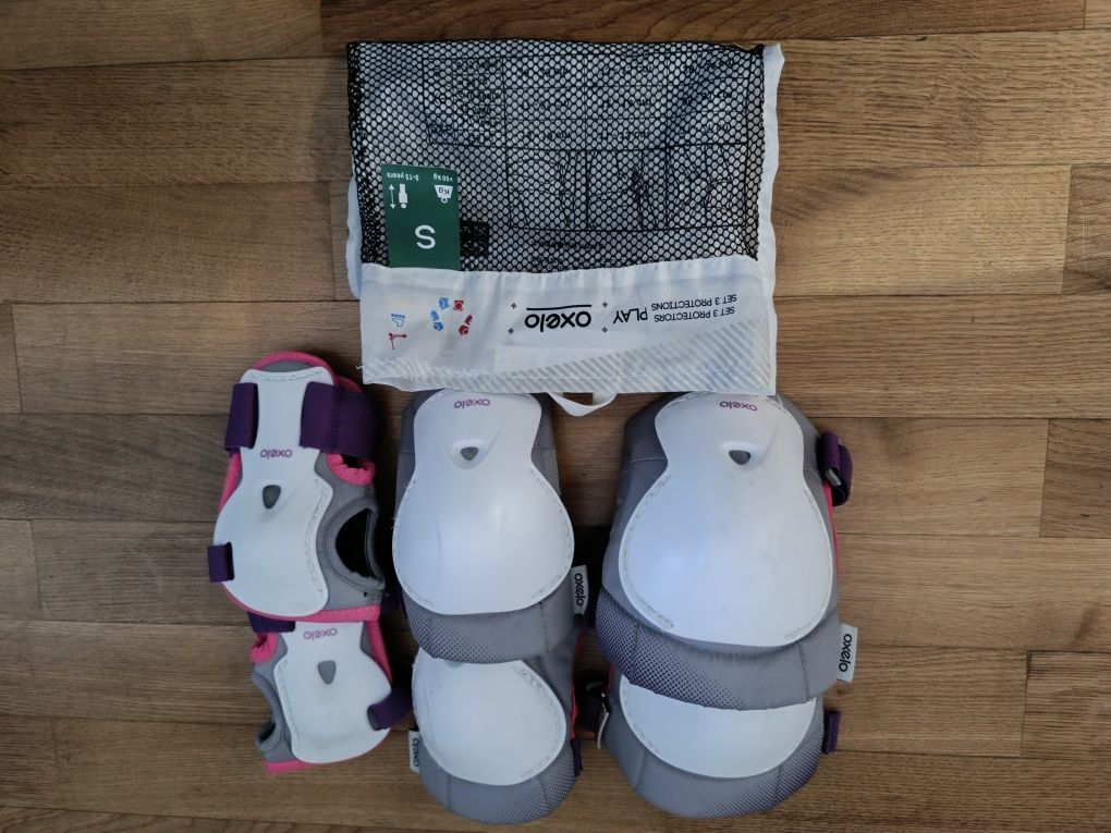 Patins em linha, criança,  Oxelo, tamanho 34-36 mais protecções