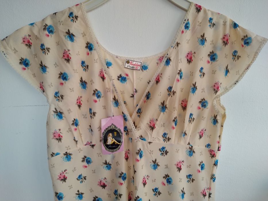 Camisa de noite padrão floral - Pardos Manufacturas - Tam.XXL