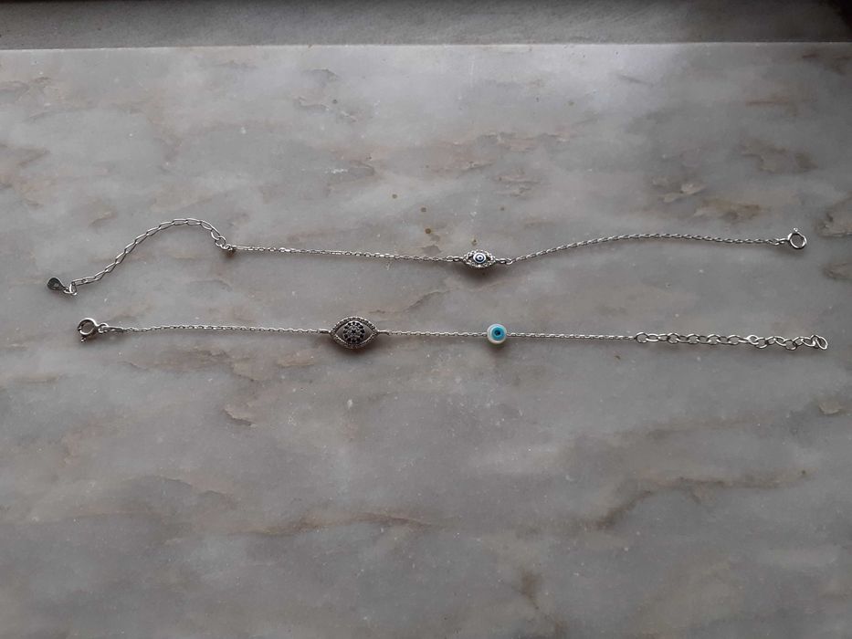 Pulseira em prata olho grego ou de nazar
