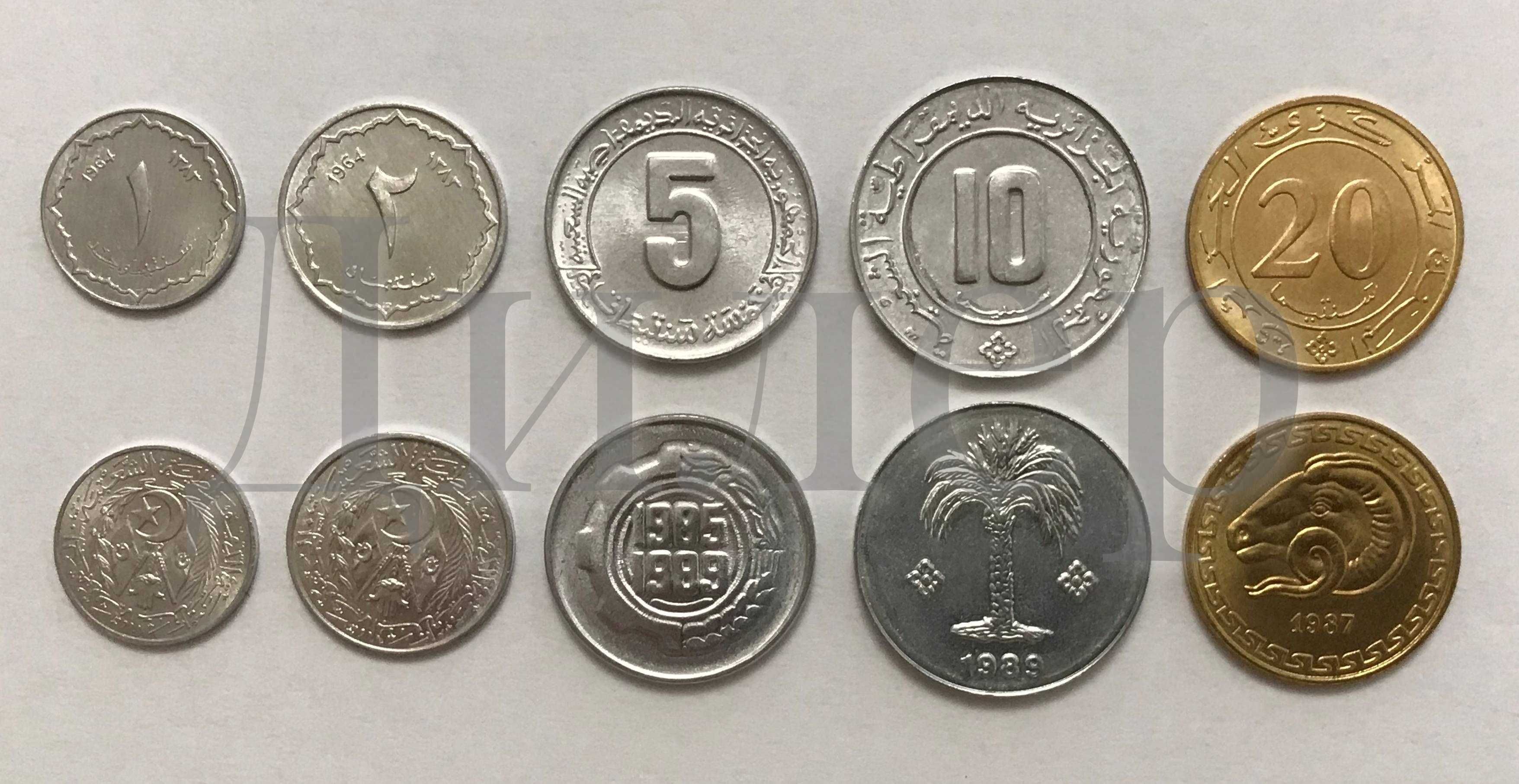 Наборы монет (Алжир, Марокко, Мавритания, Эритрея и др.) UNC