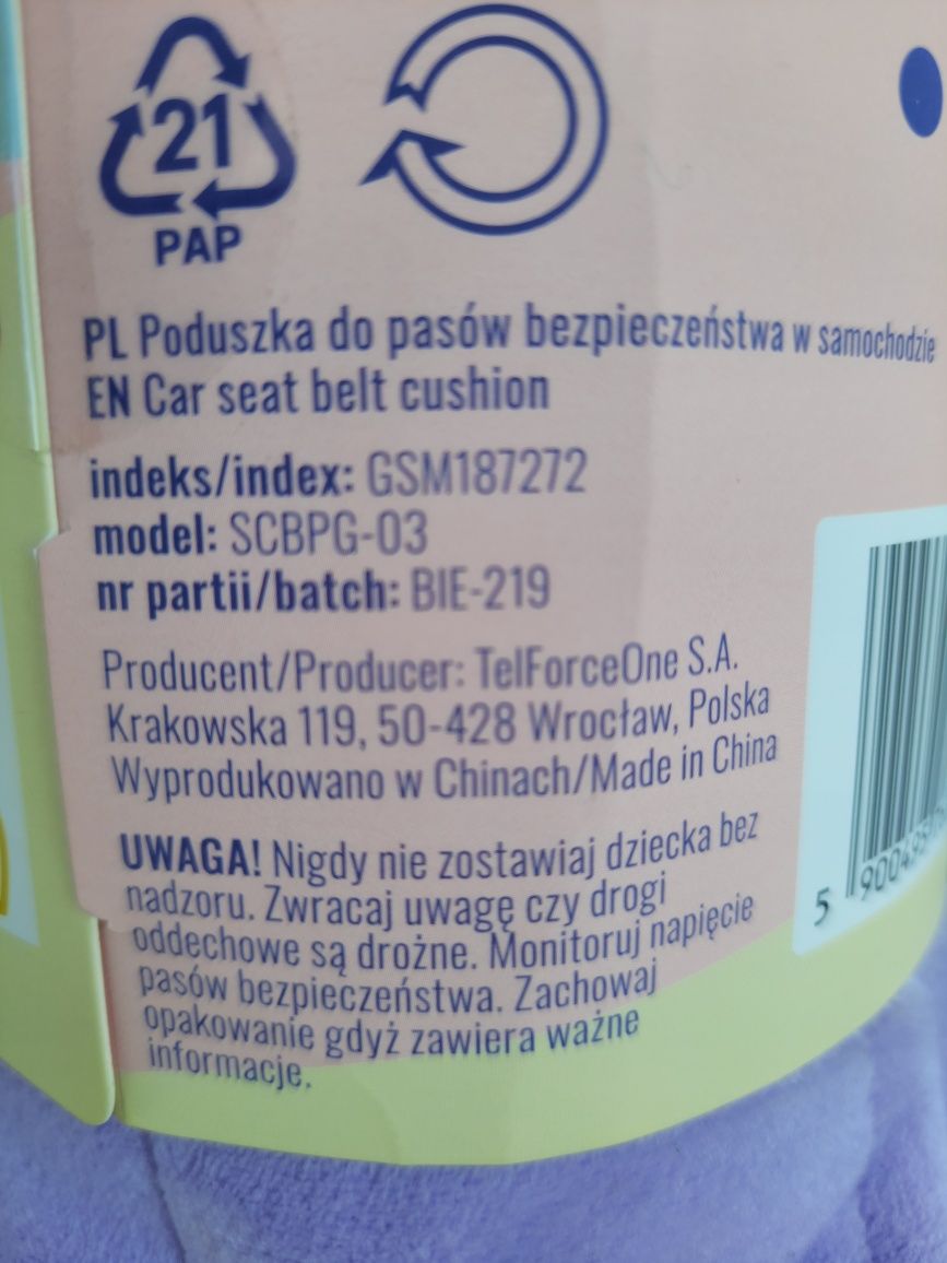 Zestaw podróżny-dziecięcy: poduszka na szyję Spokey i do pasów Setty