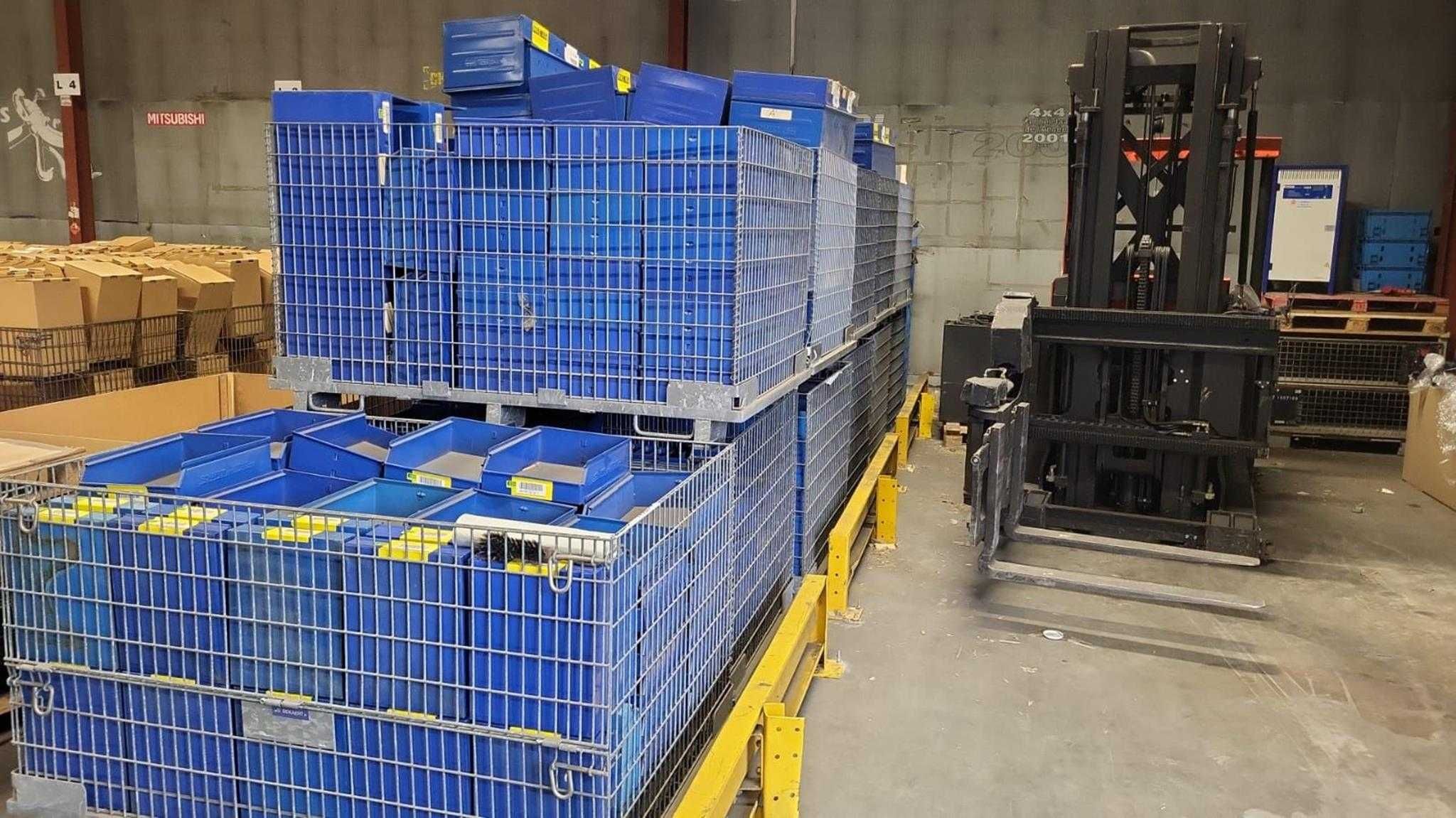 Kosz Siatkowy Składany Metalowy Gitterbox Pojemnik Magazyn 120x110cm