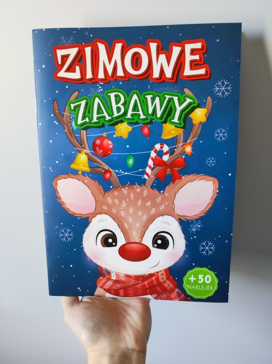 Zimowe zabawy książka NOWA z naklejkami